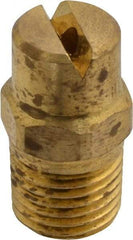 Bete Fog Nozzle - 1/4" Pipe, 90° Spray Angle, Brass, Standard Fan Nozzle - Male Connection, 4.74 Gal per min at 100 psi, 0.141" Orifice Diam - Industrial Tool & Supply