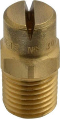 Bete Fog Nozzle - 1/4" Pipe, 120° Spray Angle, Brass, Standard Fan Nozzle - Male Connection, 4.74 Gal per min at 100 psi, 0.141" Orifice Diam - Industrial Tool & Supply