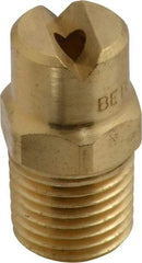 Bete Fog Nozzle - 1/4" Pipe, 65° Spray Angle, Brass, Standard Fan Nozzle - Male Connection, 6.32 Gal per min at 100 psi, 5/32" Orifice Diam - Industrial Tool & Supply