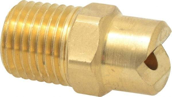Bete Fog Nozzle - 1/4" Pipe, 30° Spray Angle, Brass, Standard Fan Nozzle - Male Connection, 7.91 Gal per min at 100 psi, 0.172" Orifice Diam - Industrial Tool & Supply