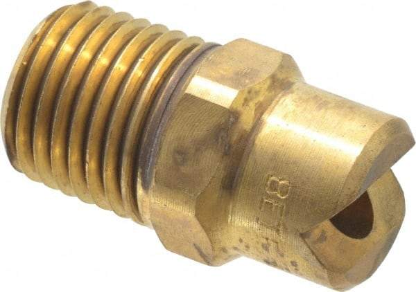 Bete Fog Nozzle - 1/4" Pipe, 30° Spray Angle, Brass, Standard Fan Nozzle - Male Connection, 11.1 Gal per min at 100 psi, 0.203" Orifice Diam - Industrial Tool & Supply