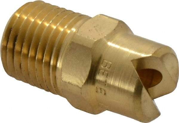 Bete Fog Nozzle - 1/4" Pipe, 65° Spray Angle, Brass, Standard Fan Nozzle - Male Connection, 11.1 Gal per min at 100 psi, 0.203" Orifice Diam - Industrial Tool & Supply