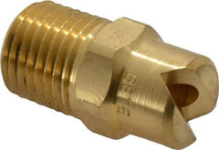 Bete Fog Nozzle - 1/4" Pipe, 65° Spray Angle, Brass, Standard Fan Nozzle - Male Connection, 11.1 Gal per min at 100 psi, 0.203" Orifice Diam - Industrial Tool & Supply