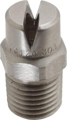 Bete Fog Nozzle - 1/4" Pipe, 120° Spray Angle, Grade 303 Stainless Steel, Standard Fan Nozzle - Male Connection, 11.1 Gal per min at 100 psi, 0.203" Orifice Diam - Industrial Tool & Supply