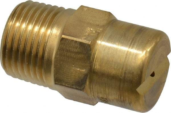 Bete Fog Nozzle - 3/8" Pipe, 30° Spray Angle, Brass, Standard Fan Nozzle - Male Connection, 1.58 Gal per min at 100 psi, 0.08" Orifice Diam - Industrial Tool & Supply
