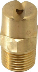 Bete Fog Nozzle - 3/8" Pipe, 30° Spray Angle, Brass, Standard Fan Nozzle - Male Connection, 6.32 Gal per min at 100 psi, 5/32" Orifice Diam - Industrial Tool & Supply