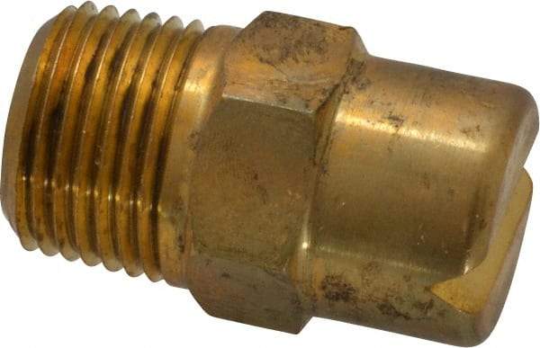 Bete Fog Nozzle - 3/8" Pipe, 65° Spray Angle, Brass, Standard Fan Nozzle - Male Connection, 6.32 Gal per min at 100 psi, 5/32" Orifice Diam - Industrial Tool & Supply