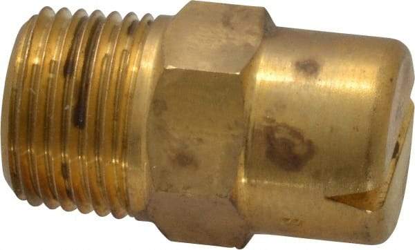 Bete Fog Nozzle - 3/8" Pipe, 120° Spray Angle, Brass, Standard Fan Nozzle - Male Connection, 6.32 Gal per min at 100 psi, 5/32" Orifice Diam - Industrial Tool & Supply