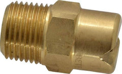 Bete Fog Nozzle - 3/8" Pipe, 65° Spray Angle, Brass, Standard Fan Nozzle - Male Connection, 11.1 Gal per min at 100 psi, 0.203" Orifice Diam - Industrial Tool & Supply