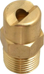 Bete Fog Nozzle - 3/8" Pipe, 30° Spray Angle, Brass, Standard Fan Nozzle - Male Connection, 15.8 Gal per min at 100 psi, 1/4" Orifice Diam - Industrial Tool & Supply