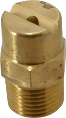 Bete Fog Nozzle - 1/2" Pipe, 65° Spray Angle, Brass, Standard Fan Nozzle - Male Connection, 9.49 Gal per min at 100 psi, 0.186" Orifice Diam - Industrial Tool & Supply