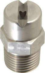 Bete Fog Nozzle - 1/2" Pipe, 65° Spray Angle, Grade 303 Stainless Steel, Standard Fan Nozzle - Male Connection, 9.49 Gal per min at 100 psi, 0.186" Orifice Diam - Industrial Tool & Supply