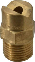 Bete Fog Nozzle - 1/2" Pipe, 30° Spray Angle, Brass, Standard Fan Nozzle - Male Connection, 23.7 Gal per min at 100 psi, 19/64" Orifice Diam - Industrial Tool & Supply