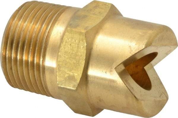 Bete Fog Nozzle - 3/4" Pipe, 30° Spray Angle, Brass, Standard Fan Nozzle - Male Connection, 63.2 Gal per min at 100 psi, 1/2" Orifice Diam - Industrial Tool & Supply