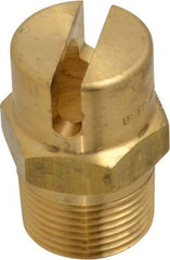 Bete Fog Nozzle - 3/4" Pipe, 120° Spray Angle, Brass, Standard Fan Nozzle - Male Connection, 63.2 Gal per min at 100 psi, 1/2" Orifice Diam - Industrial Tool & Supply