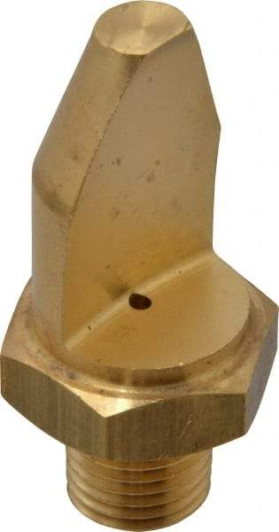 Bete Fog Nozzle - 1/4" Pipe, 15° Spray Angle, Brass, High Impact - Narrow Fan Nozzle - Male Connection, 1.58 Gal per min at 100 psi, 0.078" Orifice Diam - Industrial Tool & Supply