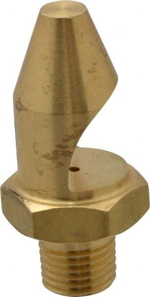 Bete Fog Nozzle - 1/4" Pipe, 50° Spray Angle, Brass, High Impact - Narrow Fan Nozzle - Male Connection, 1.58 Gal per min at 100 psi, 0.078" Orifice Diam - Industrial Tool & Supply