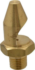 Bete Fog Nozzle - 1/4" Pipe, 50° Spray Angle, Brass, High Impact - Narrow Fan Nozzle - Male Connection, 1.58 Gal per min at 100 psi, 0.078" Orifice Diam - Industrial Tool & Supply