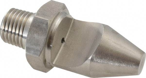Bete Fog Nozzle - 1/4" Pipe, 50° Spray Angle, Grade 303 Stainless Steel, High Impact - Narrow Fan Nozzle - Male Connection, 1.58 Gal per min at 100 psi, 0.078" Orifice Diam - Industrial Tool & Supply