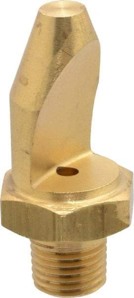 Bete Fog Nozzle - 1/4" Pipe, 50° Spray Angle, Brass, High Impact - Narrow Fan Nozzle - Male Connection, 6.33 Gal per min at 100 psi, 0.141" Orifice Diam - Industrial Tool & Supply