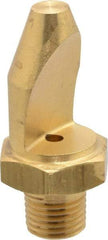 Bete Fog Nozzle - 1/4" Pipe, 50° Spray Angle, Brass, High Impact - Narrow Fan Nozzle - Male Connection, 6.33 Gal per min at 100 psi, 0.141" Orifice Diam - Industrial Tool & Supply