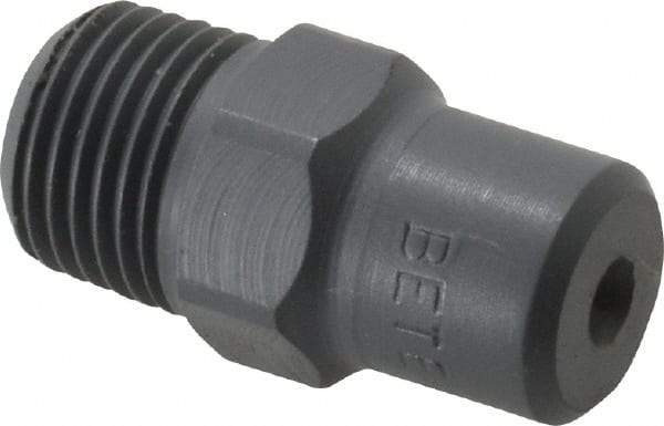 Bete Fog Nozzle - 1/8" Pipe, 60° Spray Angle, PVC, Full Cone Nozzle - Male Connection, 0.38 Gal per min at 100 psi, 0.043" Orifice Diam - Industrial Tool & Supply