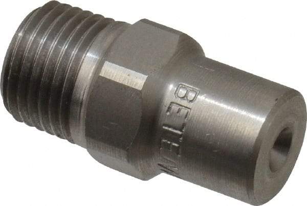 Bete Fog Nozzle - 1/8" Pipe, 60° Spray Angle, Grade 303 Stainless Steel, Full Cone Nozzle - Male Connection, 0.38 Gal per min at 100 psi, 0.043" Orifice Diam - Industrial Tool & Supply