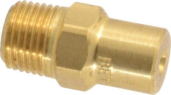 Bete Fog Nozzle - 1/8" Pipe, 60° Spray Angle, Brass, Full Cone Nozzle - Male Connection, 0.77 Gal per min at 100 psi, 0.055" Orifice Diam - Industrial Tool & Supply
