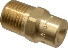 Bete Fog Nozzle - 1/4" Pipe, 90° Spray Angle, Brass, Full Cone Nozzle - Male Connection, 2.31 Gal per min at 100 psi, 0.109" Orifice Diam - Industrial Tool & Supply