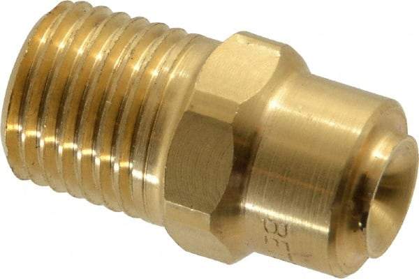 Bete Fog Nozzle - 1/4" Pipe, 120° Spray Angle, Brass, Full Cone Nozzle - Male Connection, 2.31 Gal per min at 100 psi, 0.109" Orifice Diam - Industrial Tool & Supply