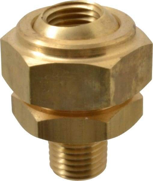 Bete Fog Nozzle - 1/4" Pipe, 40 to 70° Spray Angle, Brass, Adjustable Swivel Joint Nozzle - For Use With Bete - Nozzles Where Alignment of The Spray Direction is Required - Industrial Tool & Supply