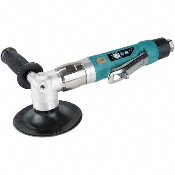 Dynabrade - 4-1/2 to 5" Disc, 11,000 RPM, Pneumatic Handheld Disc Sander - 41 CFM, 3/8 NPT Inlet, 1 hp, 90 psi - Industrial Tool & Supply