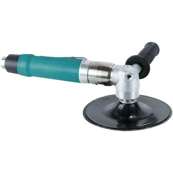 Dynabrade - 7" Max Disc, 6,000 RPM, Pneumatic Handheld Disc Sander - 40 CFM, 3/8 NPT Inlet, 1 hp, 90 psi - Industrial Tool & Supply