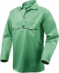 Steiner - Size XL, Flame Resistant, Cape Sleeves & Bib - Sateen Cotton, 9 oz, Green - Industrial Tool & Supply