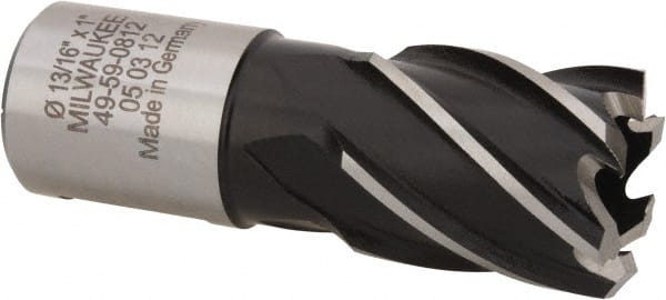 Milwaukee Tool - 13/16" Diam x 1" Deep High Speed Steel Annular Cutter - Industrial Tool & Supply
