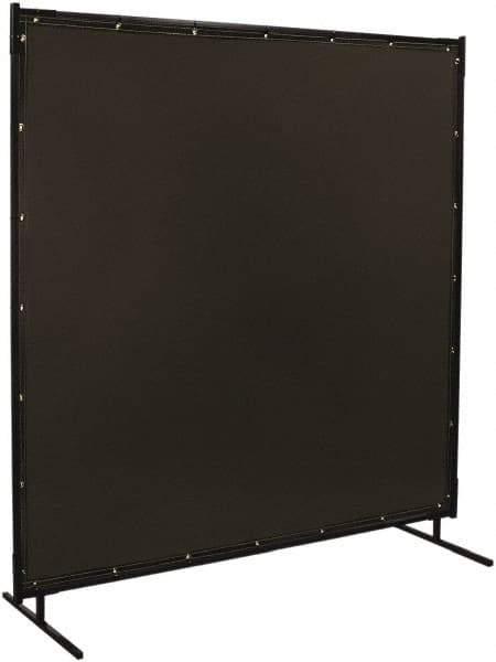 Steiner - 8 Ft. Wide x 6 Ft. High x 3/4 Inch Thick, 14 mil Thick Transparent Vinyl Portable Welding Screen Kit - Gray - Industrial Tool & Supply