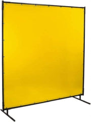 Steiner - 8 Ft. Wide x 6 Ft. High x 3/4 Inch Thick, 14 mil Thick Transparent Vinyl Portable Welding Screen Kit - Yellow - Industrial Tool & Supply