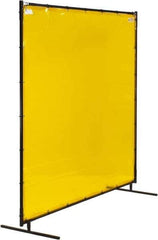 Steiner - 6 Ft. Wide x 6 Ft. High x 3/4 Inch Thick, 14 mil Thick Transparent Vinyl Portable Welding Screen Kit - Yellow - Industrial Tool & Supply
