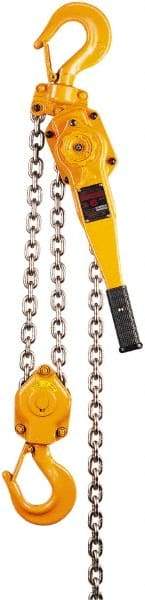 Harrington Hoist - 12,000 Lb Lifting Capacity, 5' Lift Height, Lever Hoist - Made from Chain, 72 Lb Avg Pull to Lift Rated Load, 2 Chains - Industrial Tool & Supply