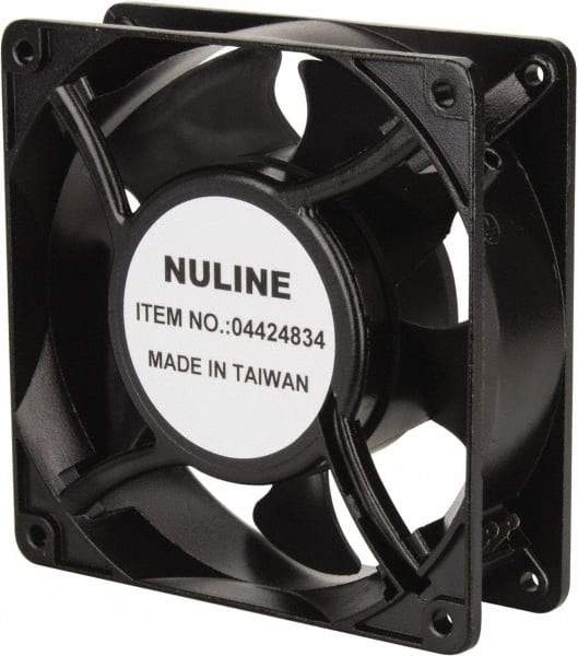 Value Collection - 230 Volts, AC, 105 CFM, Square Tube Axial Fan - 0.12 Amp Rating, 2,600 to 3,100 RPM, 4.7" High x 4.7" Wide x 1-1/2" Deep - Industrial Tool & Supply