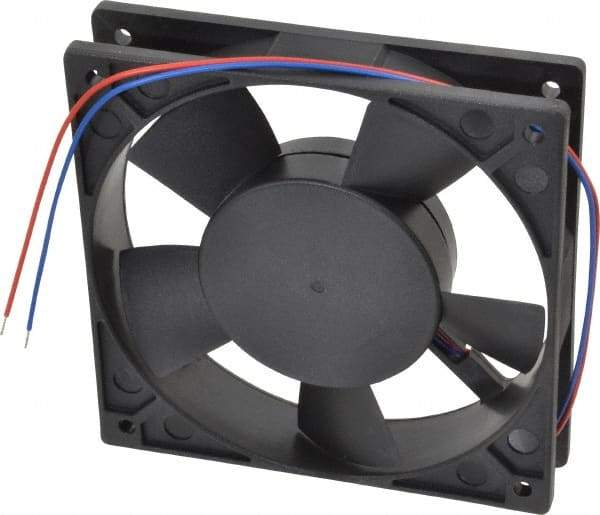 Value Collection - 12 Volts, DC, 88.3 CFM, Square Tube Axial Fan - 0.33 Amp Rating, 2,700 to 3,000 RPM, 4.72" High x 4.72" Wide x 1" Deep - Industrial Tool & Supply