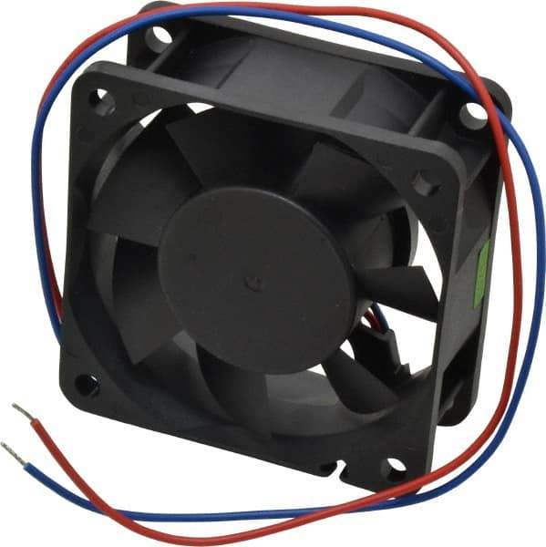 Value Collection - 12 Volts, DC, 20 CFM, Square Tube Axial Fan - 0.13 Amp Rating, 3,500 to 3,800 RPM, 2.36" High x 2.36" Wide x 1" Deep - Industrial Tool & Supply