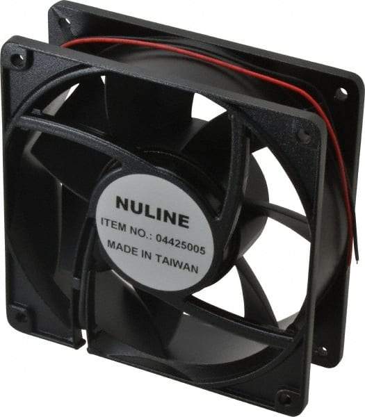 Value Collection - 48 Volts, DC, 145 CFM, Square Tube Axial Fan - 0.4 Amp Rating, 2,600 to 2,900 RPM, 4.7" High x 4.7" Wide x 1-1/2" Deep - Industrial Tool & Supply