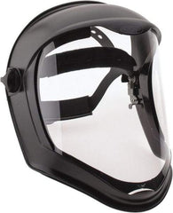 Uvex - Acrylonitrile Butadiene Styrene (ABS) Black Ratchet Adjustment, Face Shield & Headgear Set - 14-1/4" Wide x 9-3/8" High, Uncoated, Clear Window - Industrial Tool & Supply