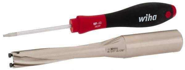 Sumitomo - 13.5 to 14.5mm Diam, 5xD, 3.15" Max Depth, 3/4" Shank Diam, 3.708" Flute, 5.708" OAL, Replaceable Tip Drill - SMDT Insert, SMDH Toolholder, Series SMD - Industrial Tool & Supply