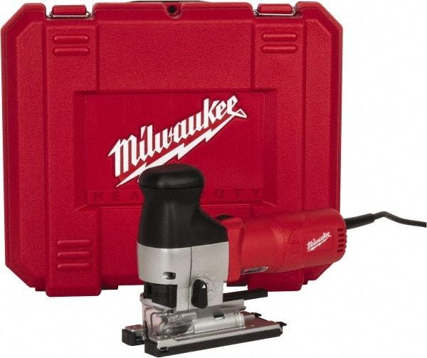 Milwaukee Tool - 6.2 Amp, 500 to 3,000 SPM, 1 Inch Stroke Length, Electric Jigsaw - 120V, 9-1/2 Ft. Cord Length, 45° Cutting Angle - Industrial Tool & Supply