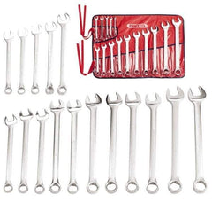 Proto - 31 Piece, 5/16" to 2-1/2", 12 Point Combination Wrench Set - Inch Measurement Standard, Satin Finish, Comes in Nylon Roll - Industrial Tool & Supply