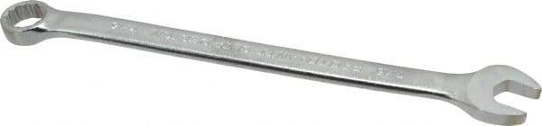 Proto - 7/16" 12 Point Offset Combination Wrench - 15° Offset Angle, 7" OAL, Steel, Satin Finish - Industrial Tool & Supply