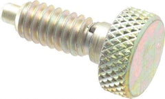Gibraltar - 1/4-20, 1/2" Thread Length, 0.123" Max Plunger Diam, 1 Lb Init to 4 Lb Final End Force, Knob Handle Plunger - Knurled Knob, 0.79" Body Length, 1/2" Length Under Head/Shoulder, 1/8" Plunger Projection - Industrial Tool & Supply