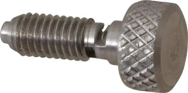 Gibraltar - 10-32, 0.4" Thread Length, 0.104" Max Plunger Diam, 0.5 Lb Init to 3 Lb Final End Force, Knob Handle Plunger - Knurled Knob, 0.46" Body Length, 0.4" Length Under Head/Shoulder, 3/32" Plunger Projection - Industrial Tool & Supply